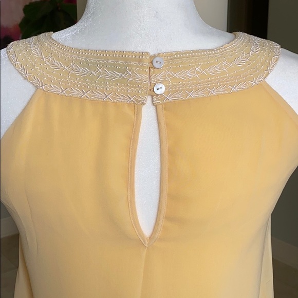 Yellow Embroidered Halter Top - Picture 7 of 7